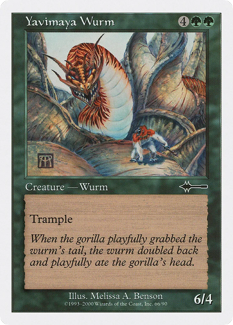 Yavimaya Wurm — Beatdown Box Set — Magic: The Gathering