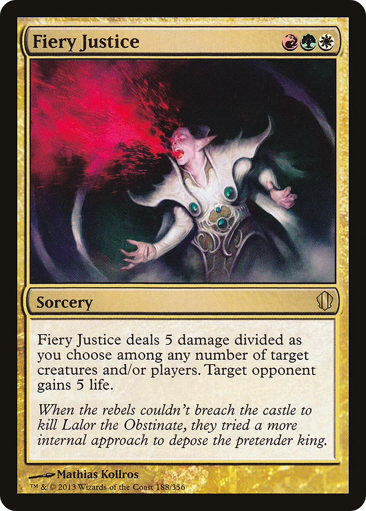 Fiery Justice — Commander 2013 — Magic: The Gathering