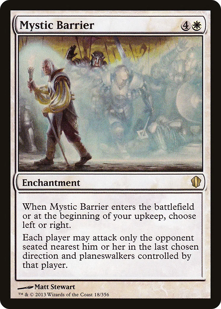 Mystic Barrier from Commander 2013 - Magic: The Gathering