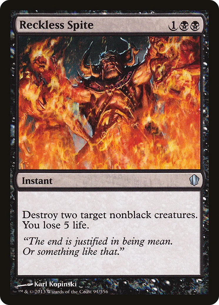 Reckless Spite — Commander 2013 — Magic: The Gathering
