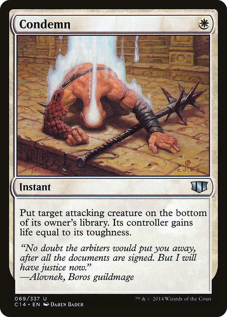Condamnation — Commander 2014 — Magic: The Gathering
