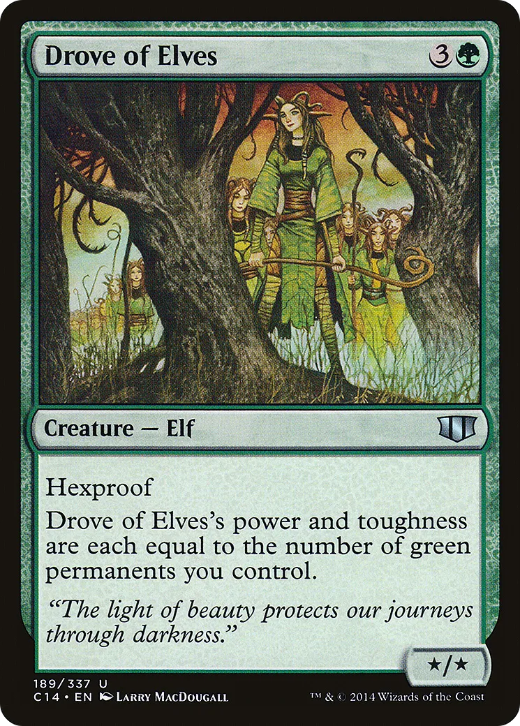 Drove of Elves — Commander 2014 — Magic: The Gathering