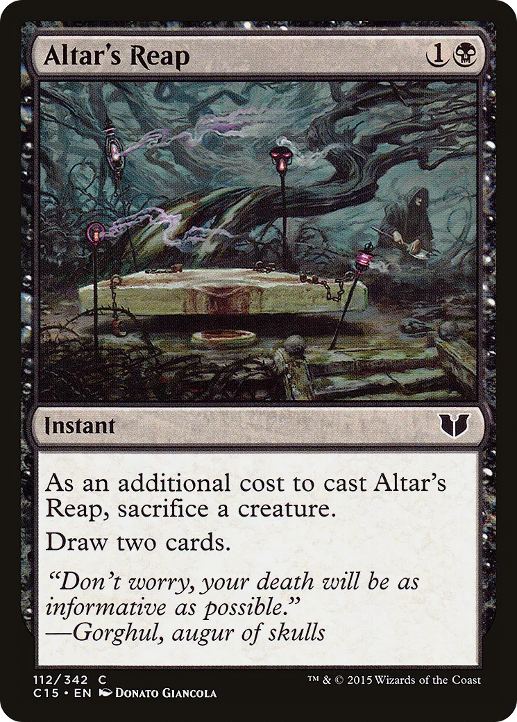 Altar's Reap — Commander 2015 — Magic: The Gathering