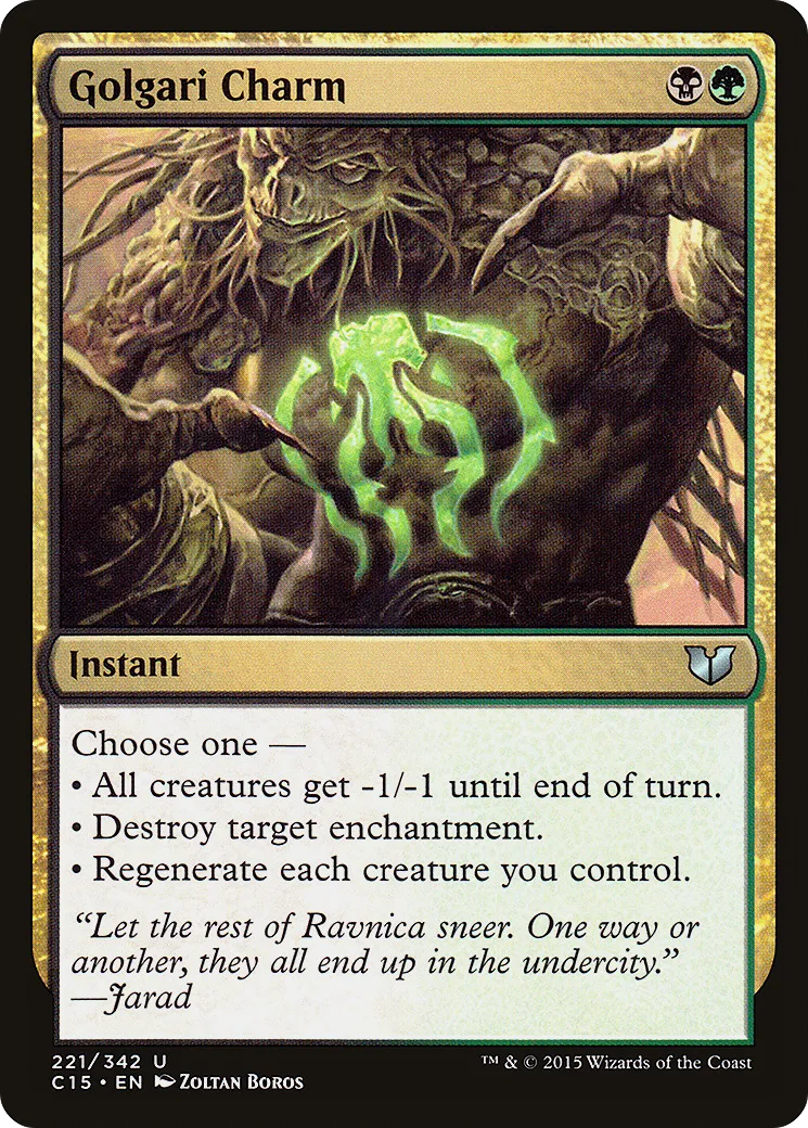 Charme de Golgari — Commander 2015 — Magic: The Gathering