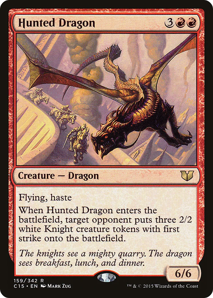 Hunted Dragon — Commander 2015 — Magic: The Gathering