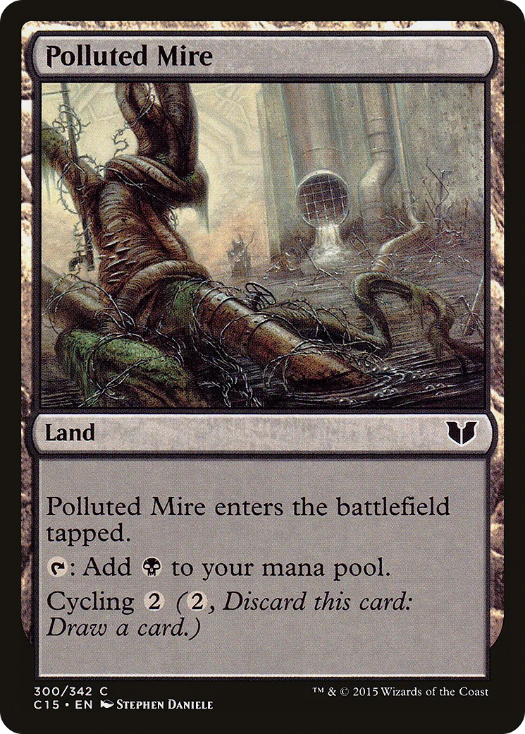 Polluted Mire — Commander 2015 — Magic: The Gathering