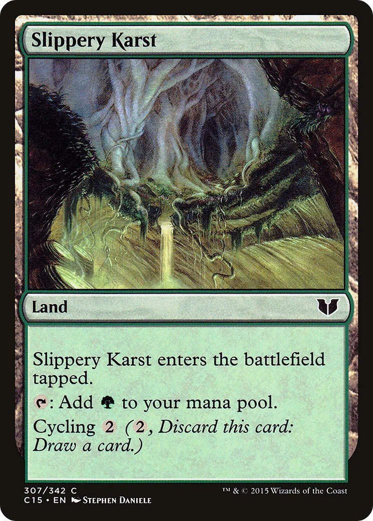 Slippery Karst from Commander 2015 - Magic: The Gathering