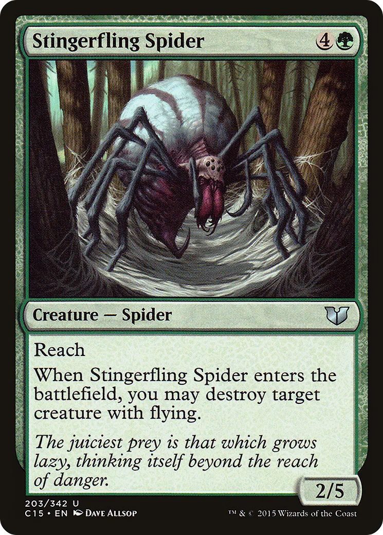 Stingerfling Spider — Commander 2015 — Magic: The Gathering