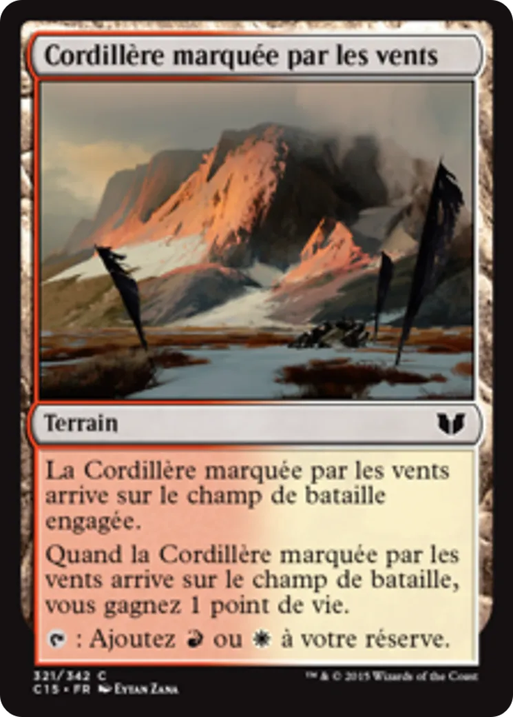 Cordillère marquée par les vents — Commander 2015 — Magic: The Gathering