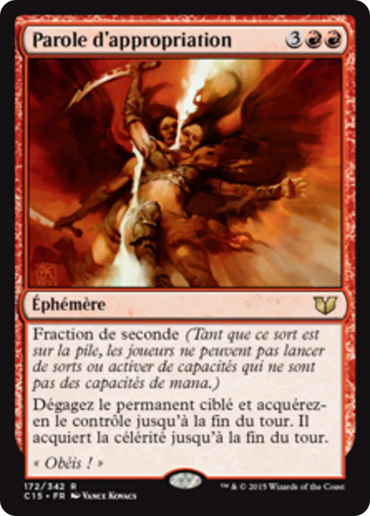 Parole d'appropriation — Commander 2015 — Magic: The Gathering