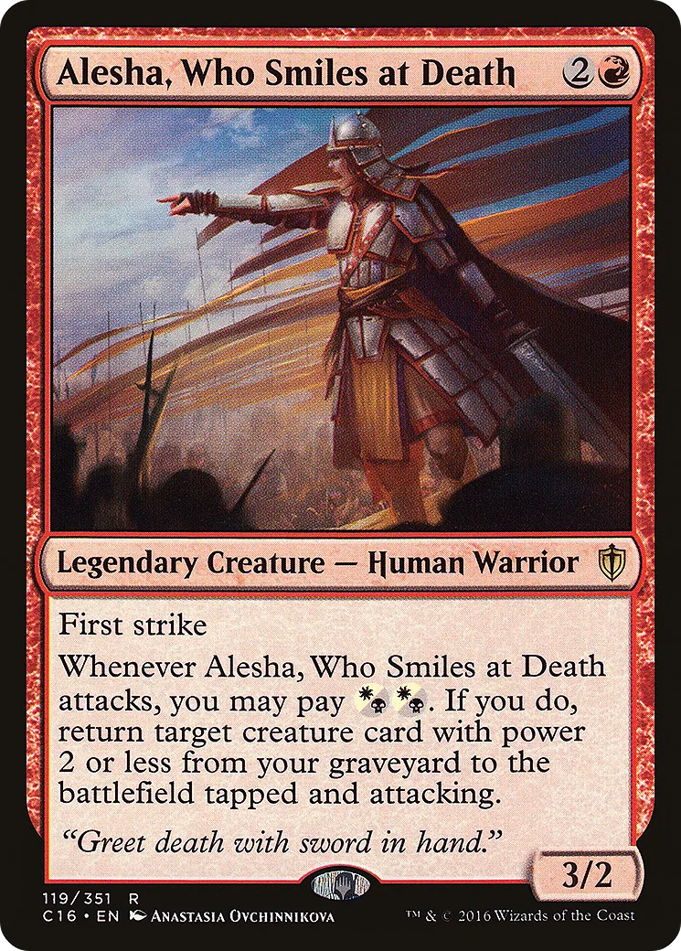 Alesha, Who Smiles at Death — Commander 2016 — Magic: The Gathering