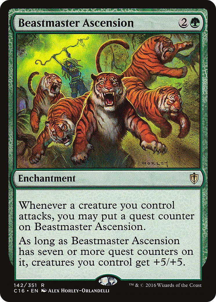 Beastmaster Ascension from Commander 2016 - Magic: The Gathering