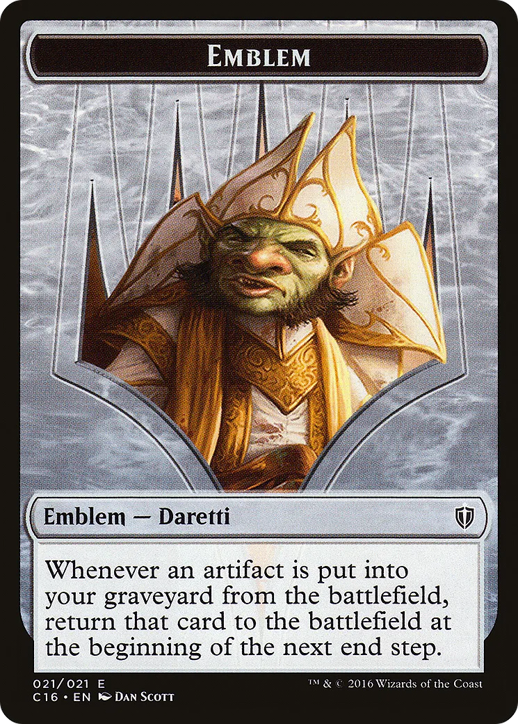 Daretti, Scrap Savant Emblem — Commander 2016 — Magic: The Gathering