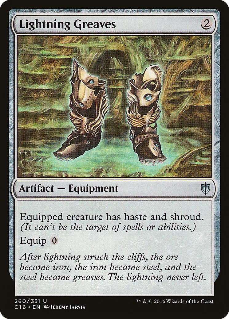 Lightning Greaves from Commander 2016 - Magic: The Gathering