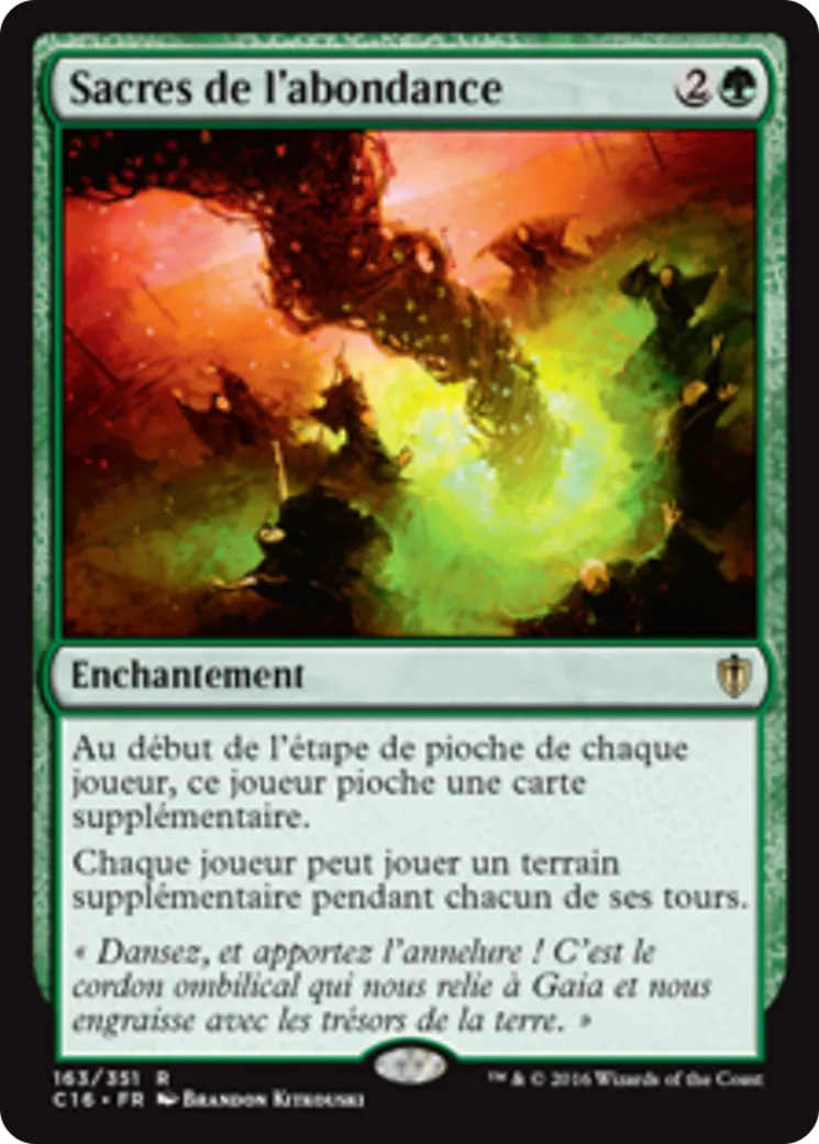 Sacres de l'abondance — Commander 2016 — Magic: The Gathering