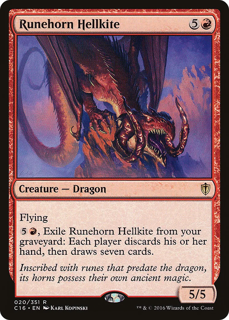 Runehorn Hellkite — Commander 2016 — Magic: The Gathering