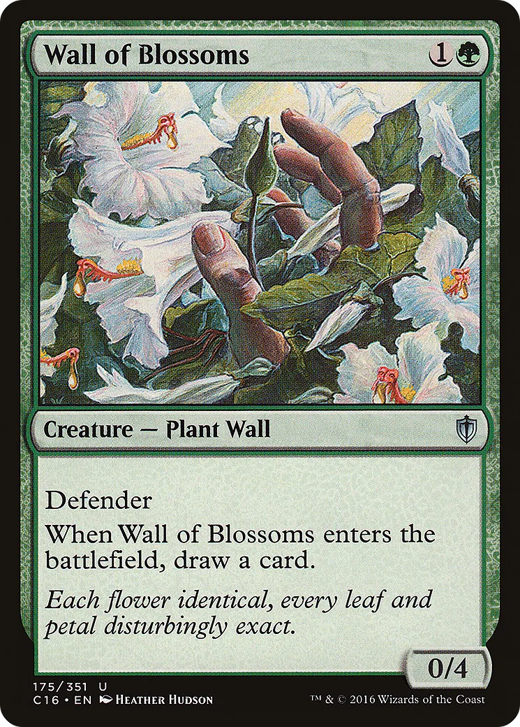 Wall of Blossoms — Commander 2016 — Magic: The Gathering