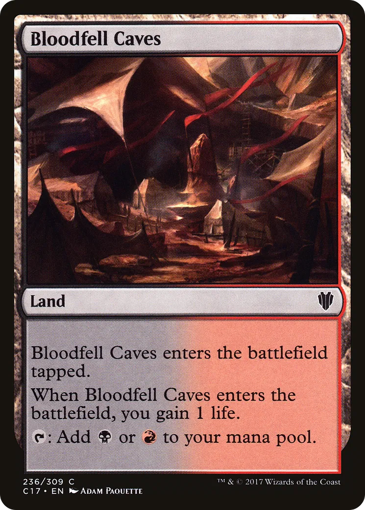 Bloodfell Caves — Commander 2017 — Magic: The Gathering