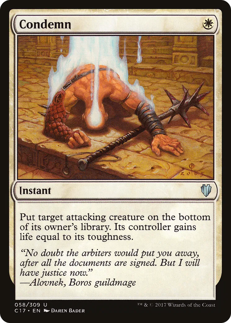 Condemn — Commander 2017 — Magic: The Gathering