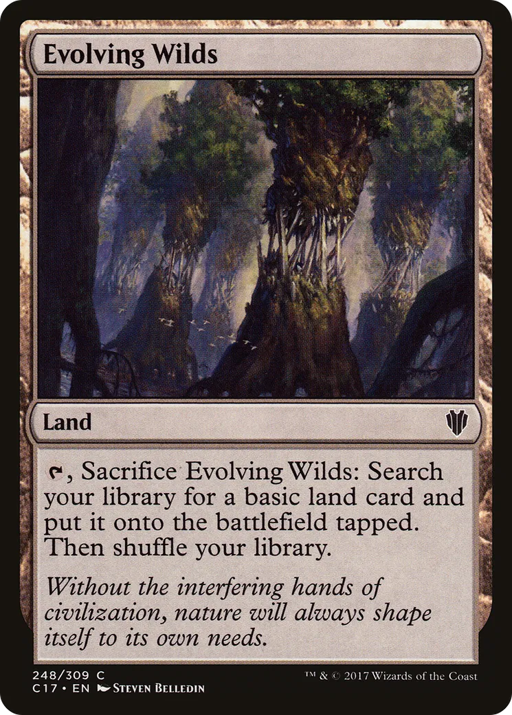 Evolving Wilds — Commander 2017 — Magic: The Gathering