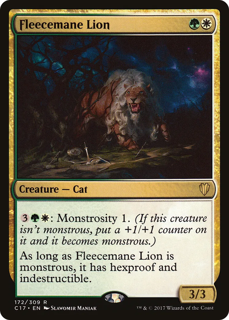 Lion à crinière bouclée — Commander 2017 — Magic: The Gathering