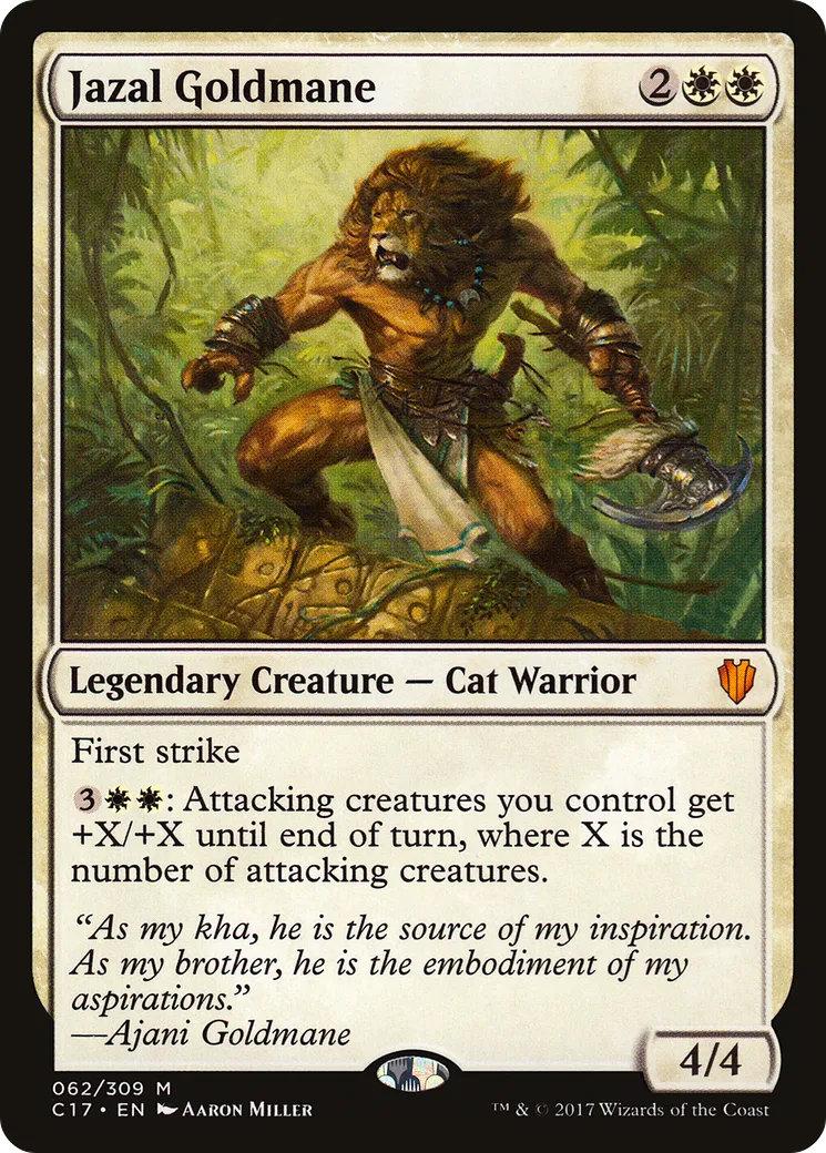Jazal Goldmane from Commander 2017 - Magic: The Gathering