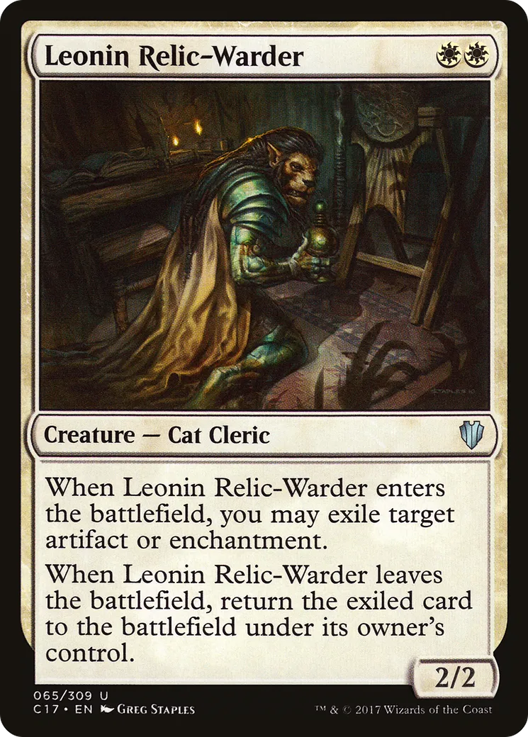 Leonin Relic-Warder — Commander 2017 — Magic: The Gathering