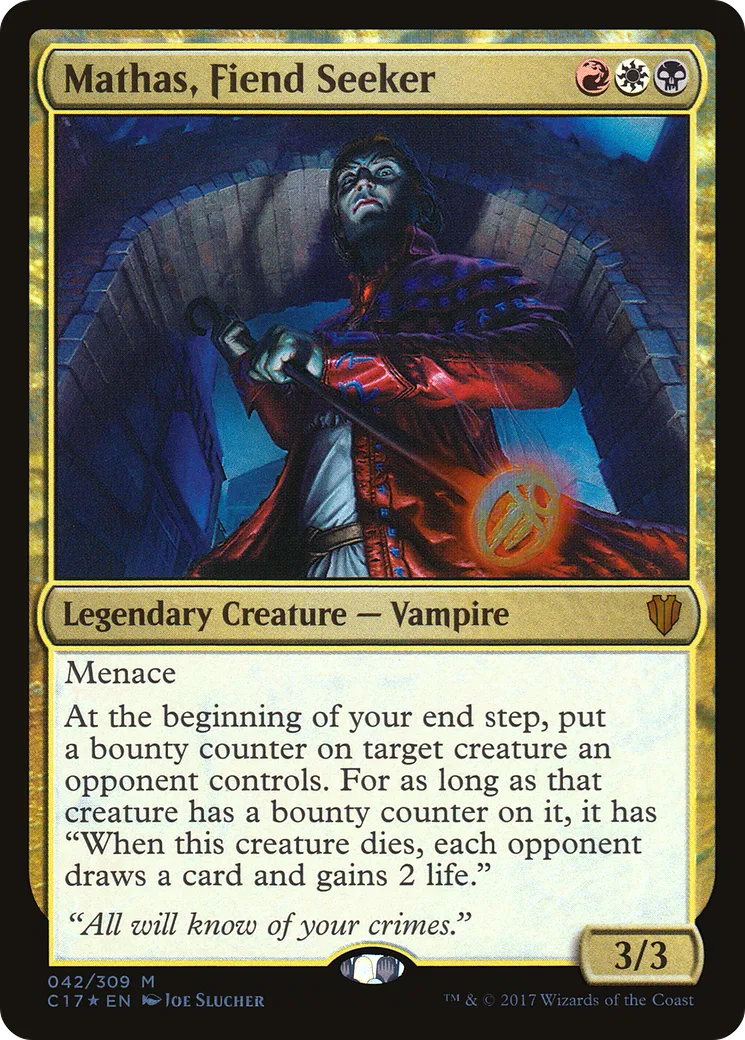 Mathas, chercheur de fielleux — Commander 2017 — Magic: The Gathering