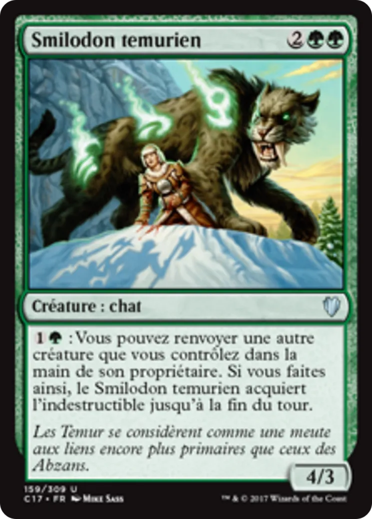 Smilodon temurien — Commander 2017 — Magic: The Gathering