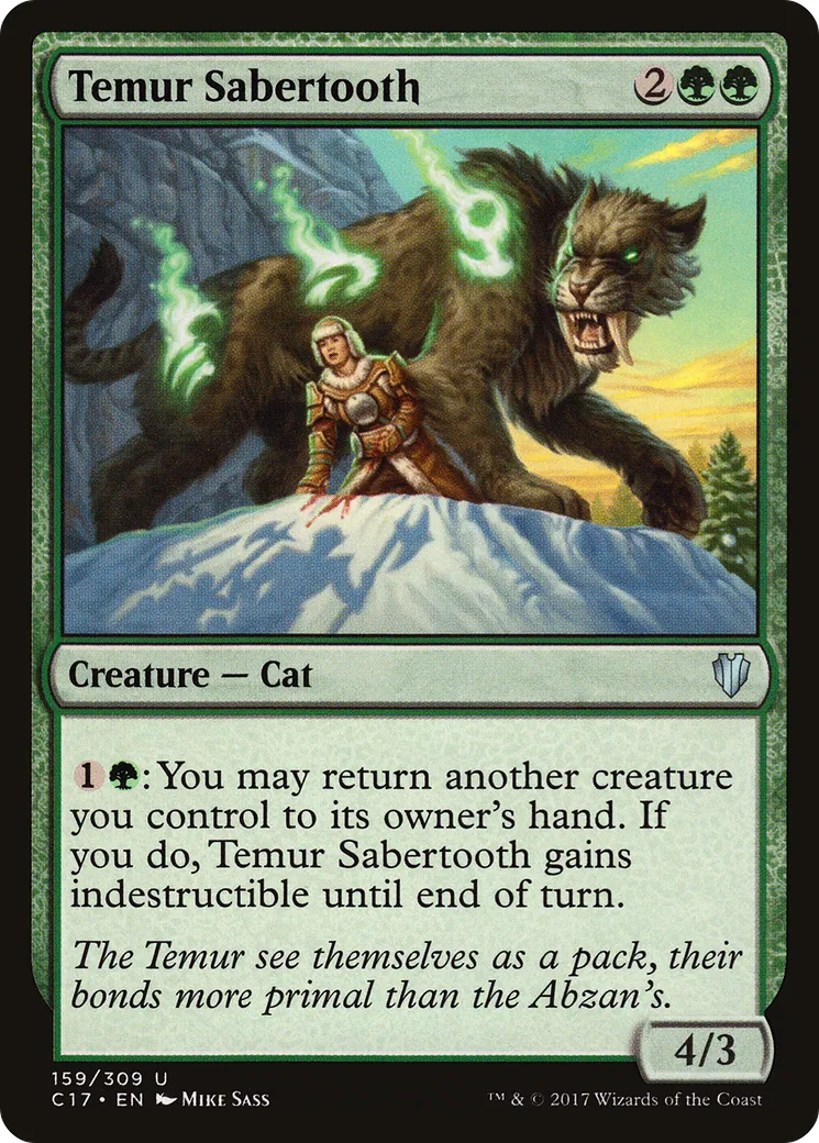 Temur Sabertooth — Commander 2017 — Magic: The Gathering