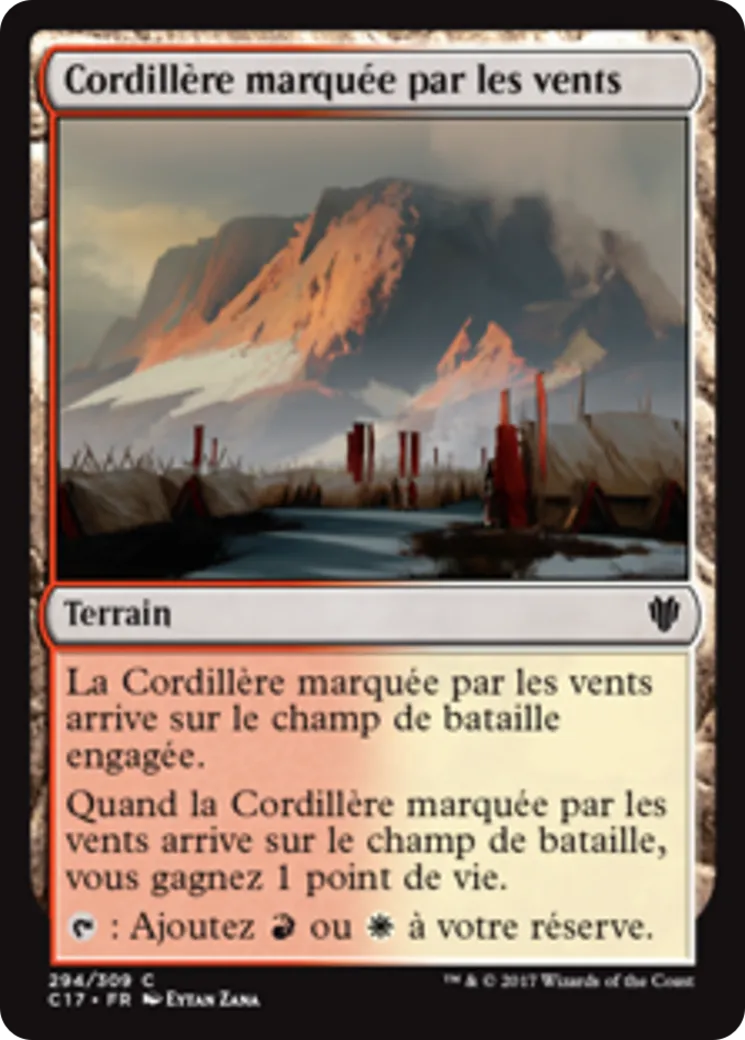 Cordillère marquée par les vents from Commander 2017 - Magic: The Gathering