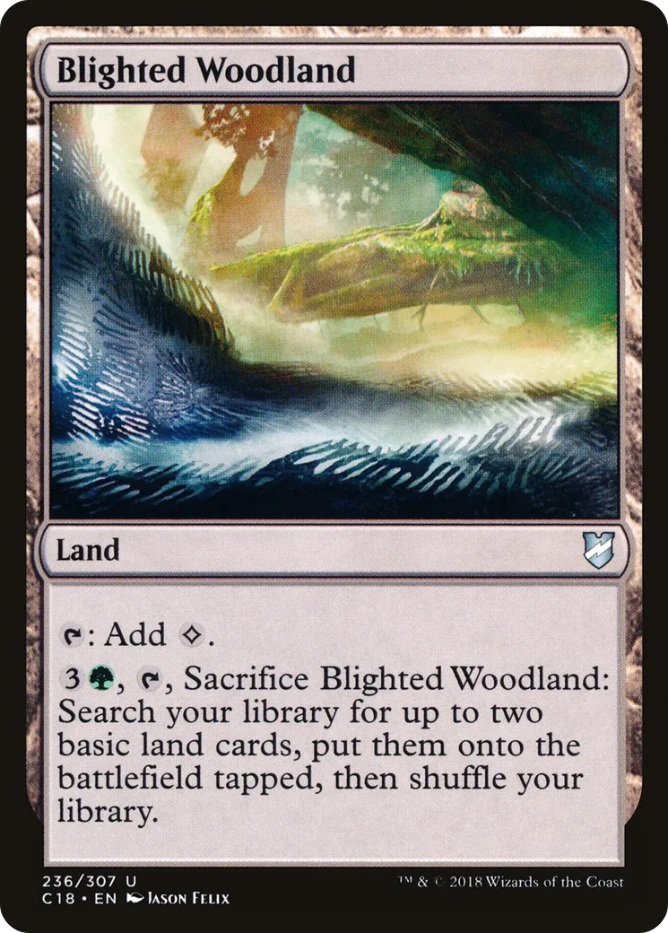 Blighted Woodland — Commander 2018 — Magic: The Gathering