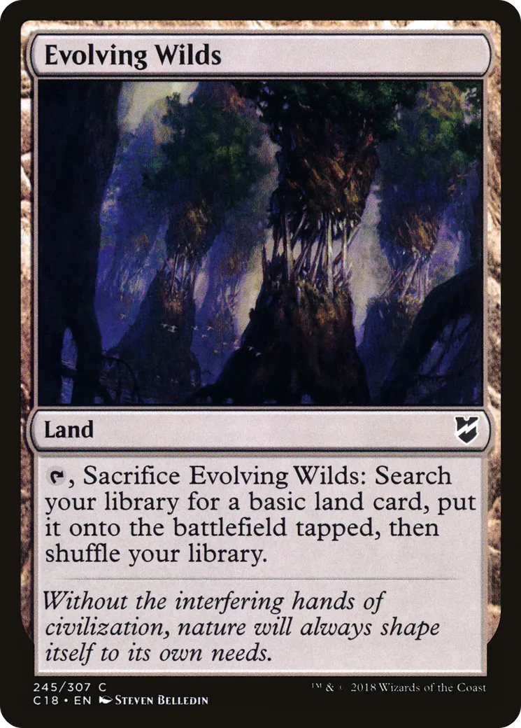 Evolving Wilds — Commander 2018 — Magic: The Gathering