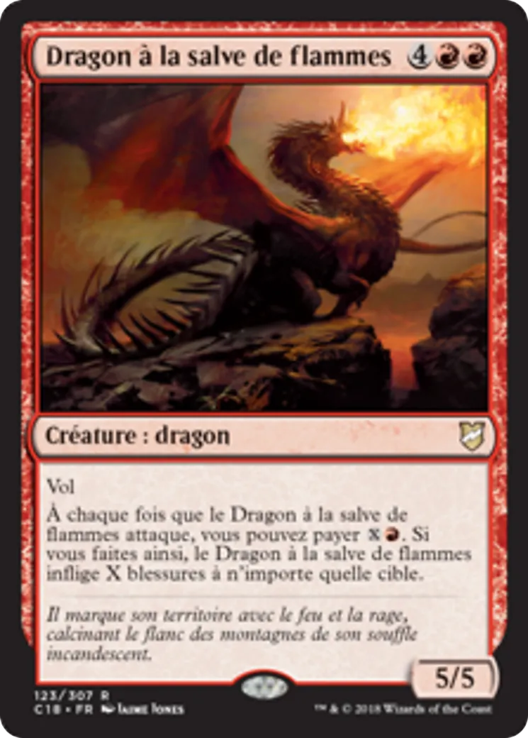 Dragon à la salve de flammes — Commander 2018 — Magic: The Gathering