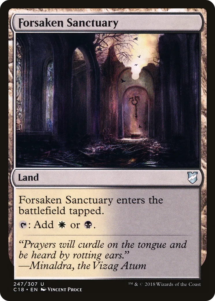 Forsaken Sanctuary from Commander 2018 - Magic: The Gathering