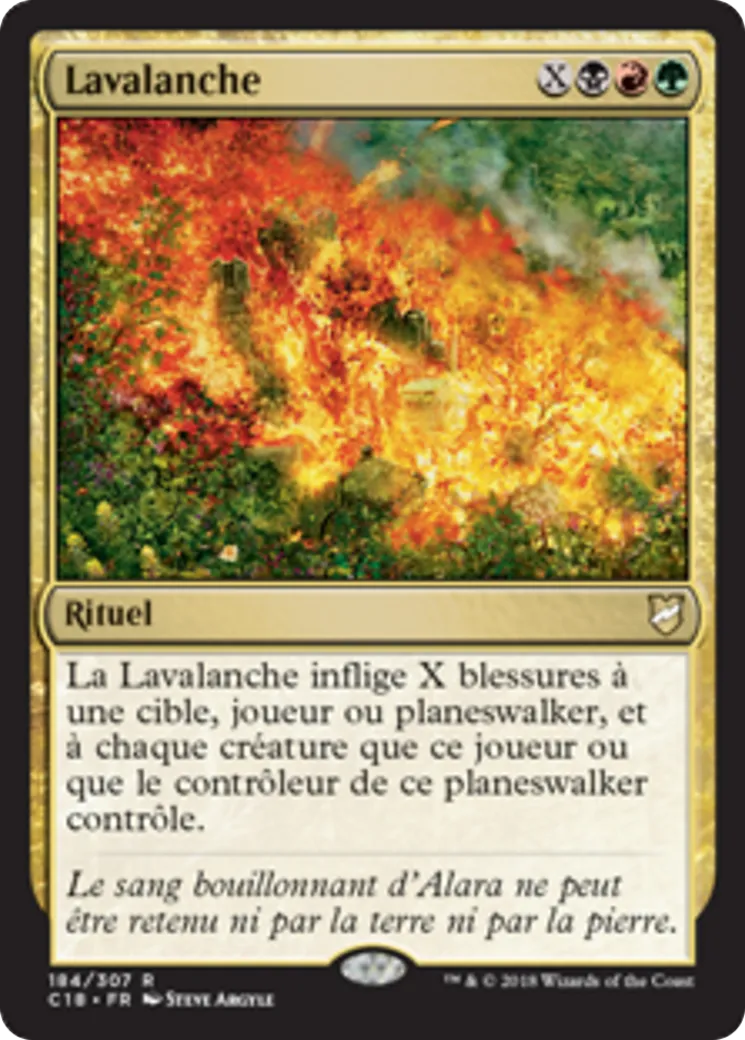 Lavalanche from Commander 2018 - Magic: The Gathering