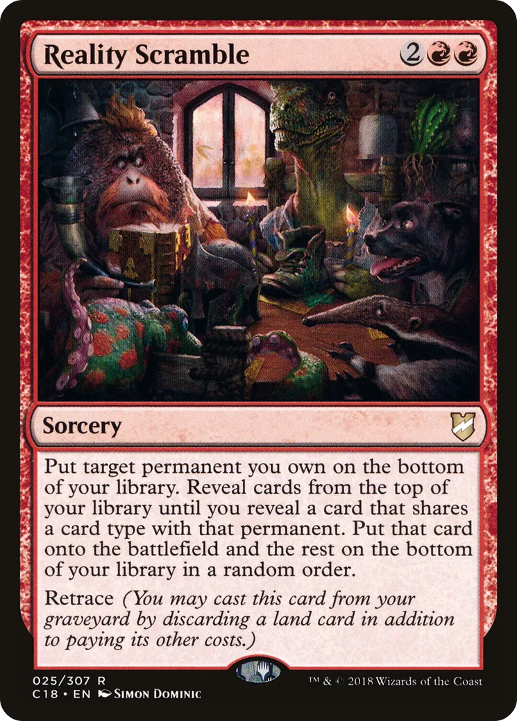 Reality Scramble from Commander 2018 - Magic: The Gathering