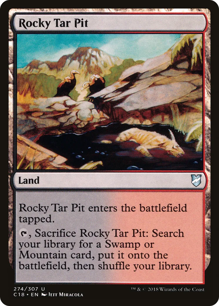 Fosse d'huile de roche — Commander 2018 — Magic: The Gathering