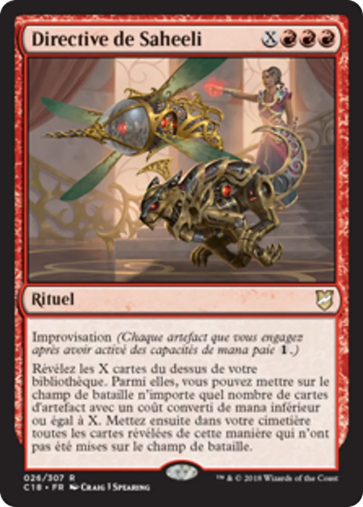 Directive de Saheeli — Commander 2018 — Magic: The Gathering