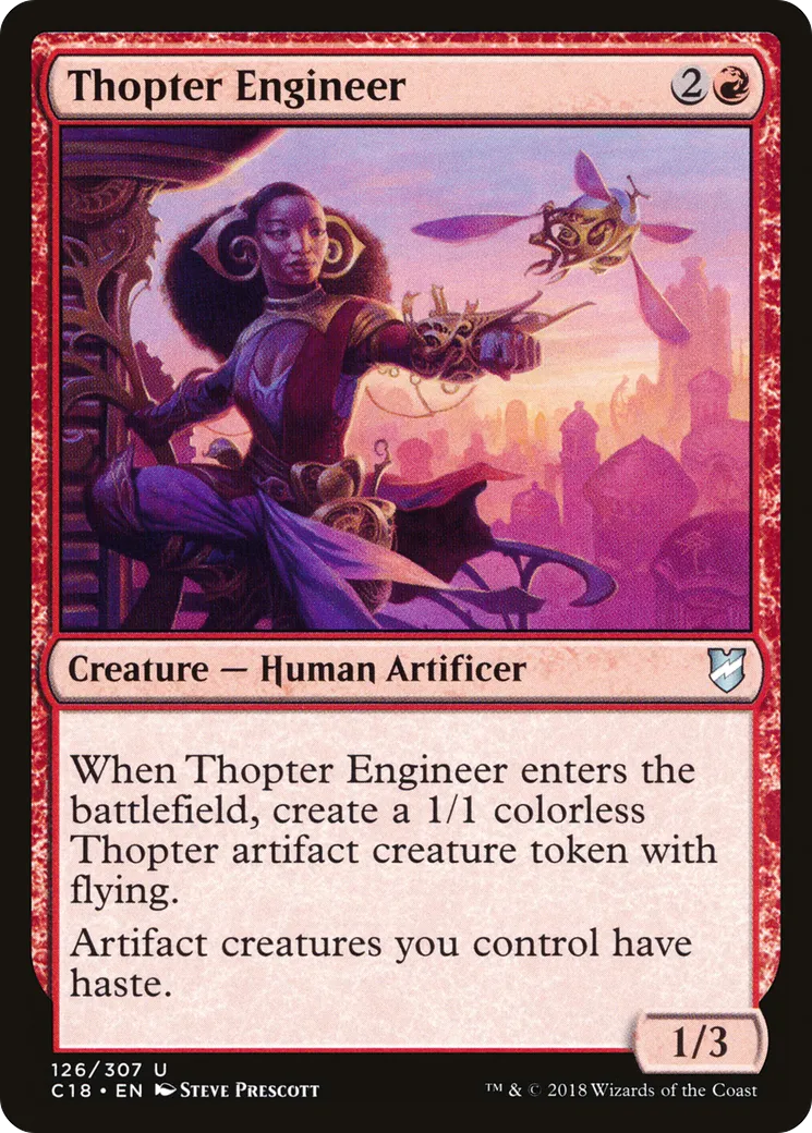 Ingénieur en mécanoptère — Commander 2018 — Magic: The Gathering