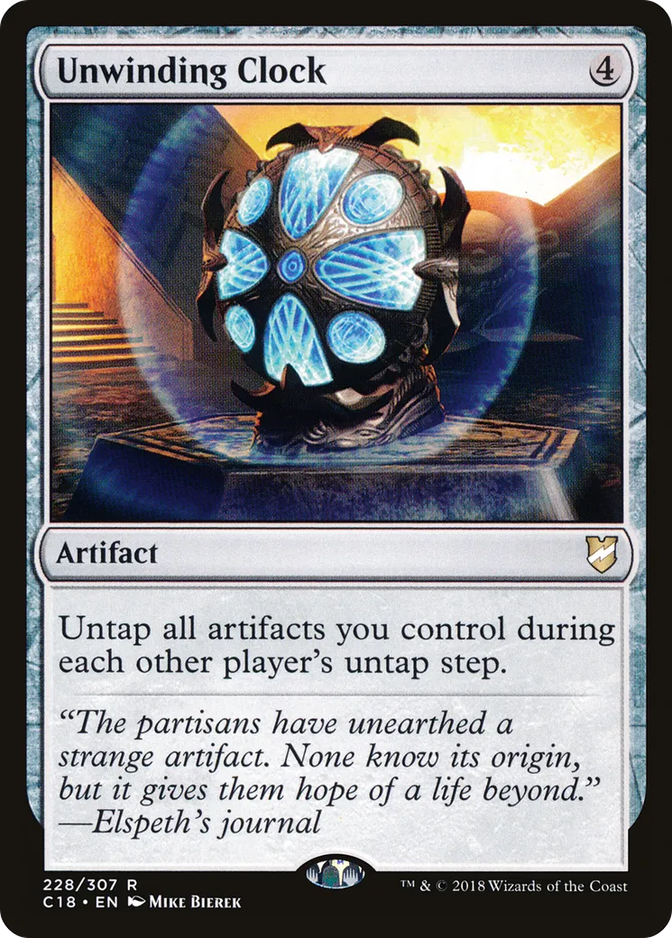 Unwinding Clock from Commander 2018 - Magic: The Gathering