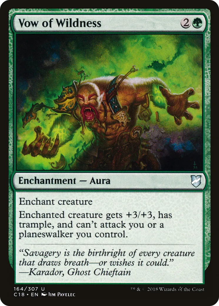 Vow of Wildness from Commander 2018 - Magic: The Gathering