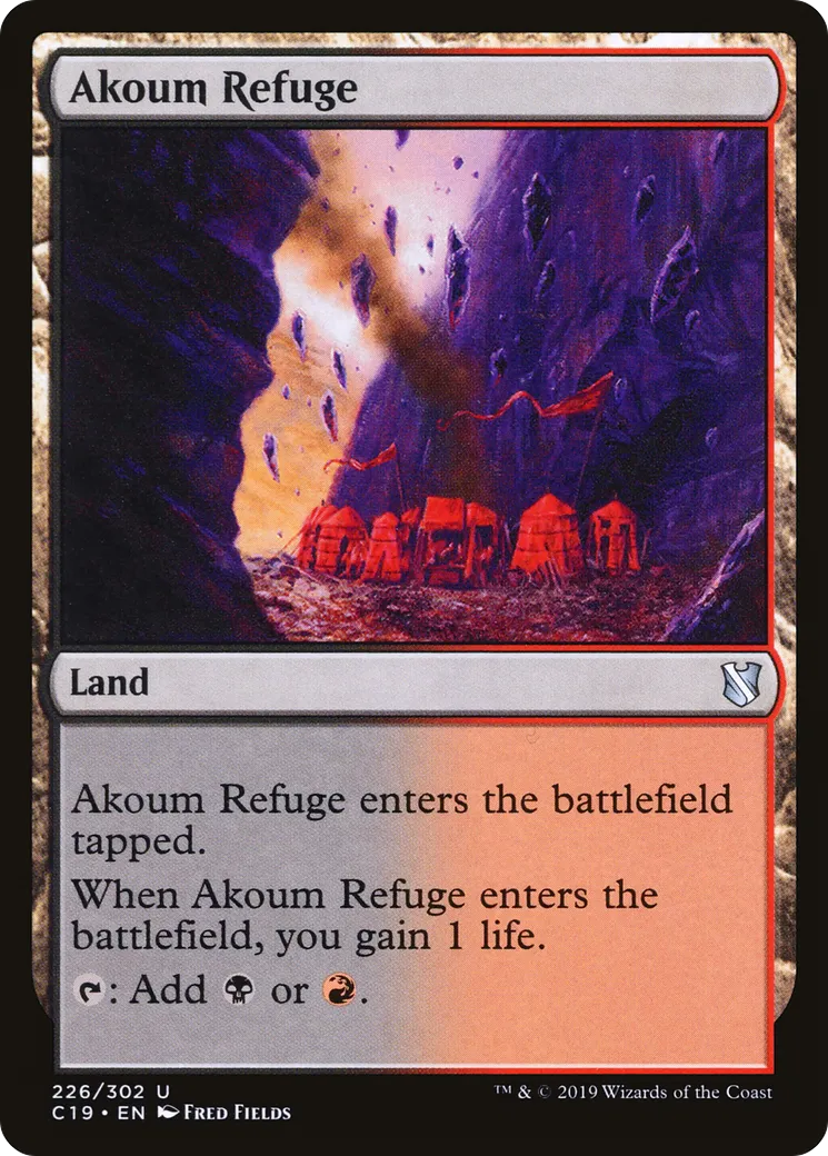 Akoum Refuge from Commander 2019 - Magic: The Gathering