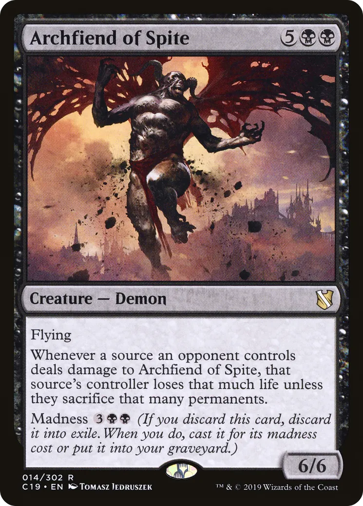 Archfiend of Spite from Commander 2019 - Magic: The Gathering