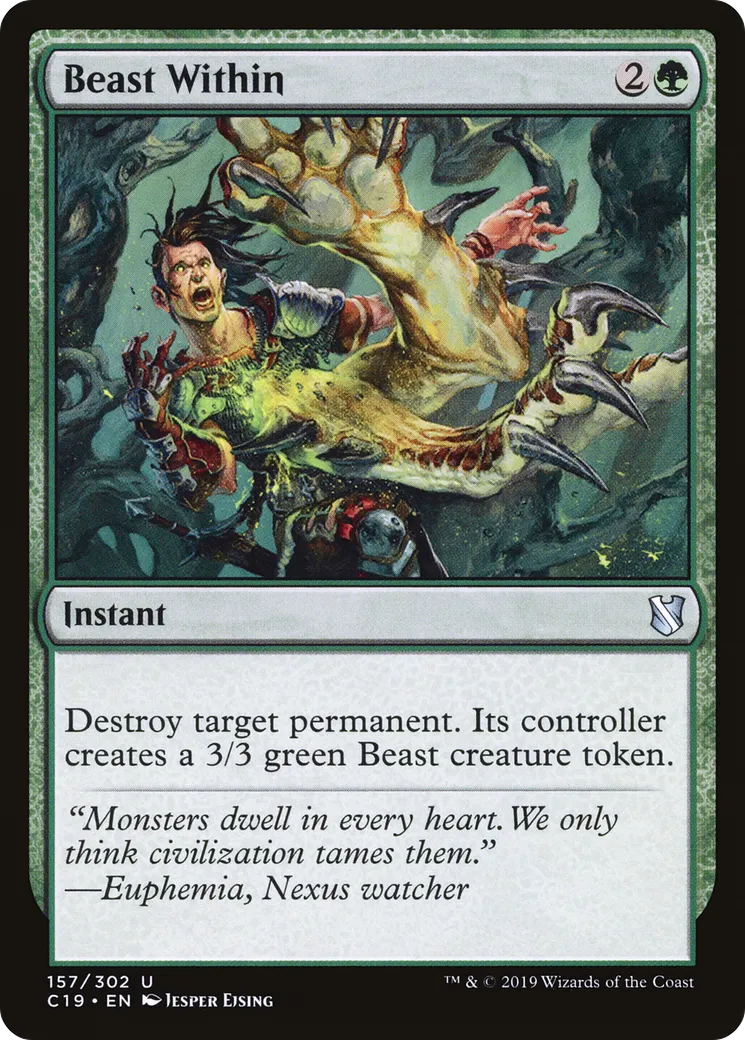 Beast Within from Commander 2019 - Magic: The Gathering