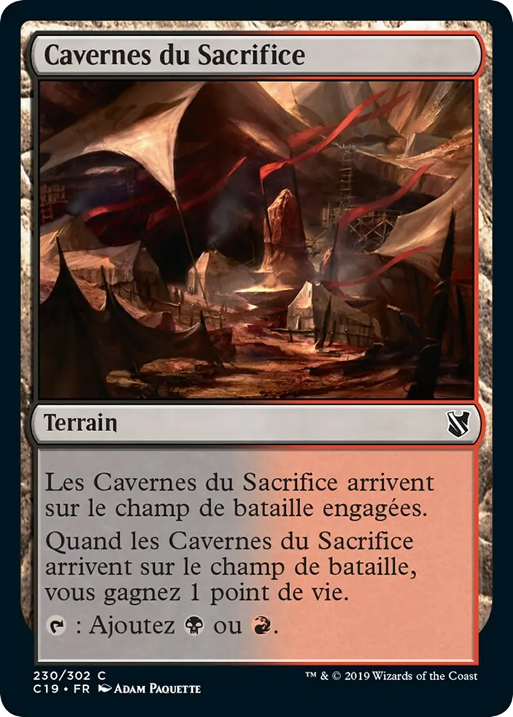 Cavernes du Sacrifice — Commander 2019 — Magic: The Gathering