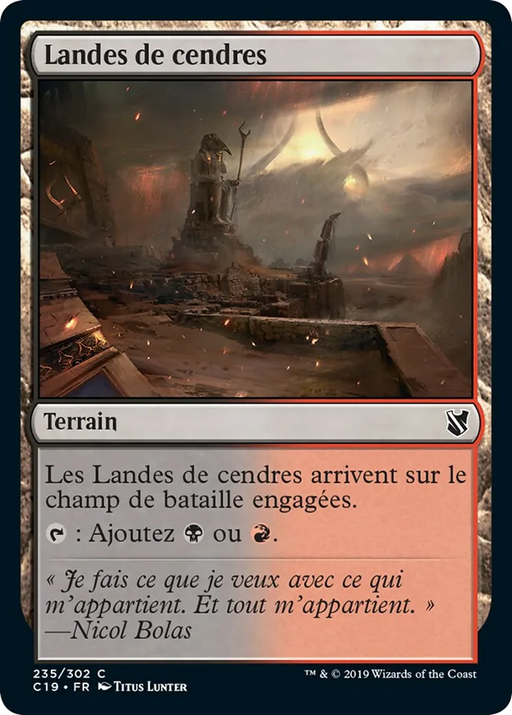 Landes de cendres — Commander 2019 — Magic: The Gathering