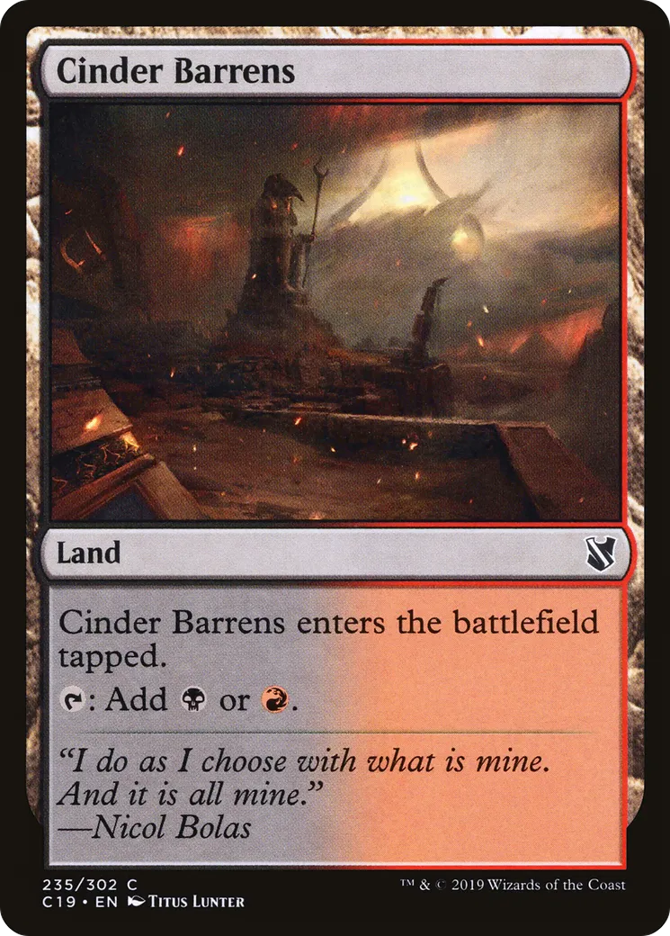 Landes de cendres — Commander 2019 — Magic: The Gathering