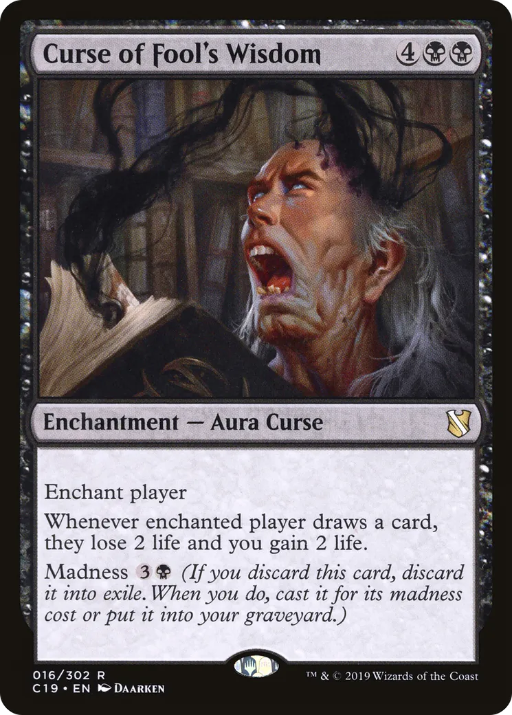 Curse of Fool's Wisdom — Commander 2019 — Magic: The Gathering