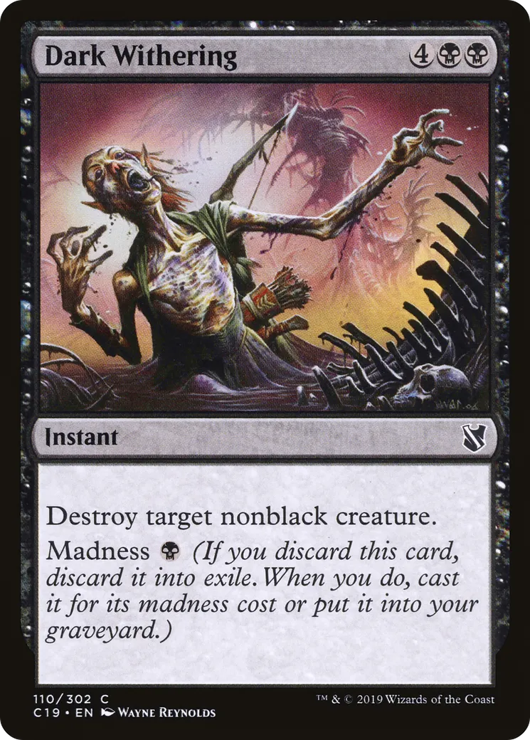 Dark Withering — Commander 2019 — Magic: The Gathering